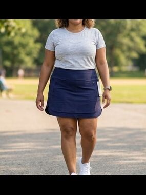 Athleta Navy Fairway Golf Skort with Inner Shorts Size 1X
